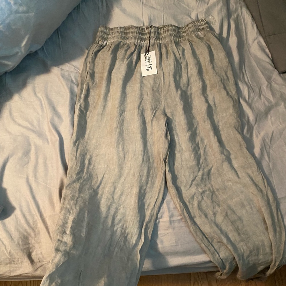 Grey and white gradient beach pant